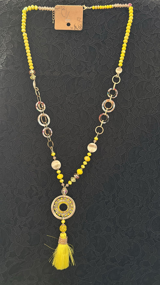 Bohokette Kreis Gold/gelb