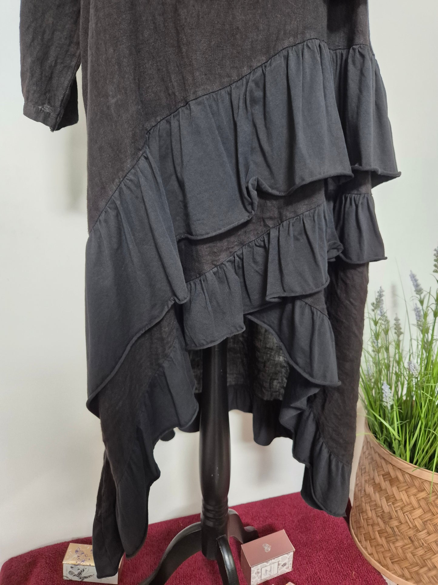 Leinenkleider Rüsche