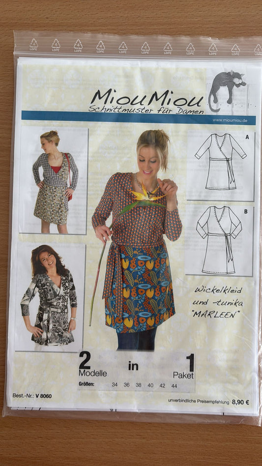 Wickelkleid Schnittmuster 2er Damen