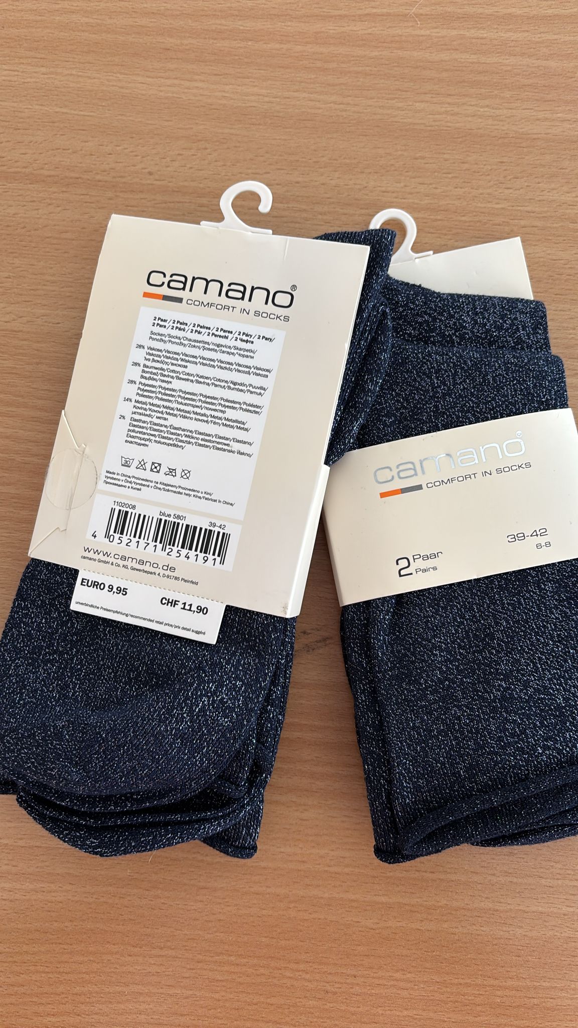Socken Lurexgarn
