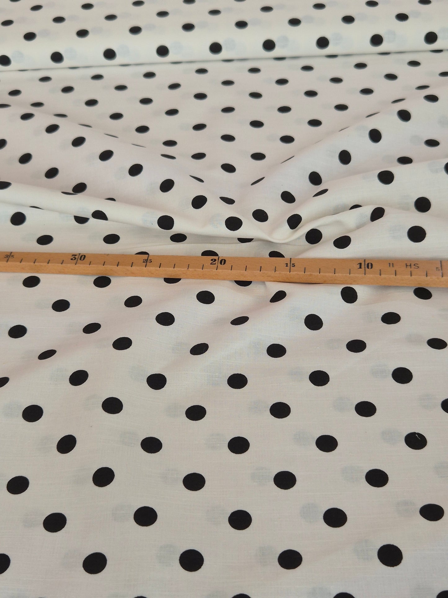 Leinenmix Dots black