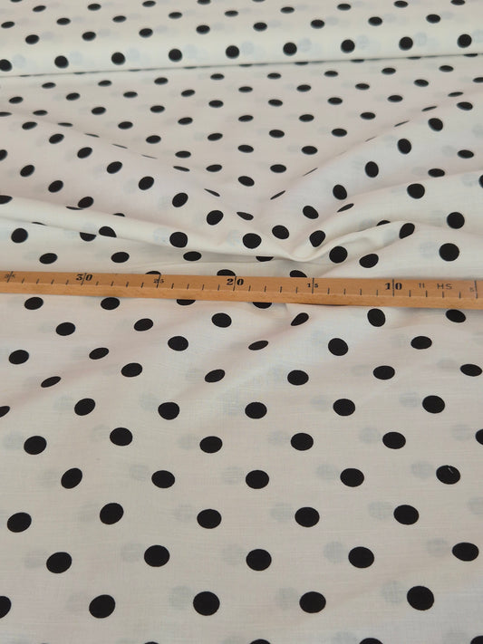 Leinenmix Dots black